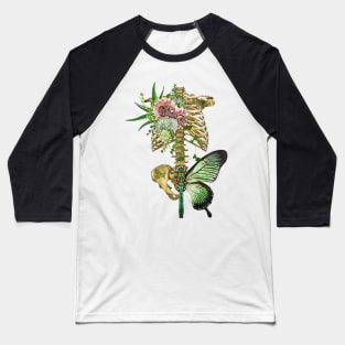 Floral Body bones anatomy Baseball T-Shirt